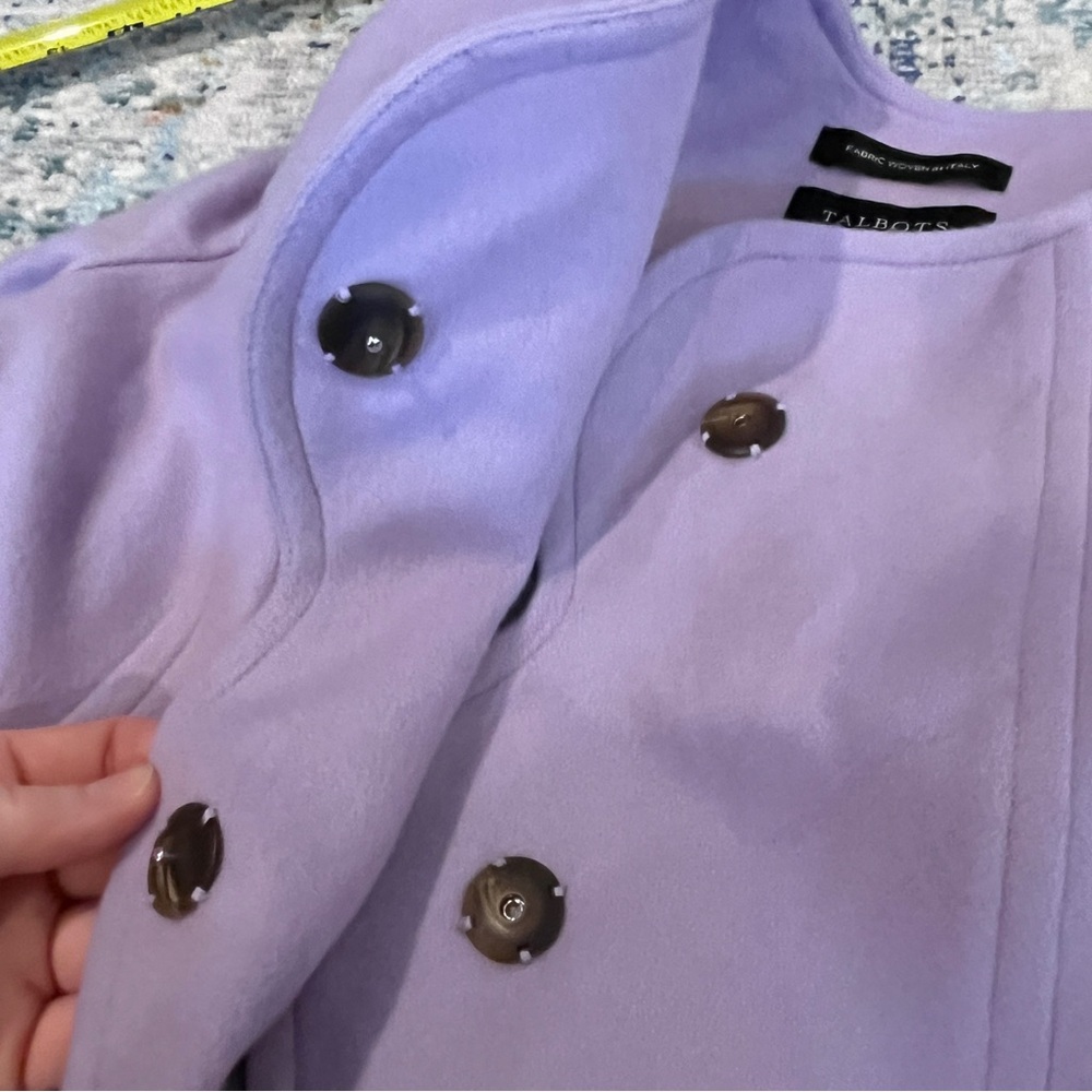 Talbots Wool Lavender Scalloped Classic Women's Old Money Jacket - Picture 10 of 15